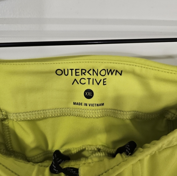 Outerknown Warm-Up Knit Jogger Electric Lime Mid-weight Stretch Men's Size XXL - Picture 5 of 10